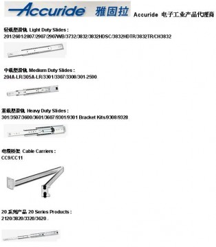 美國Accuride 雅固拉導軌 滾珠軸承滑軌